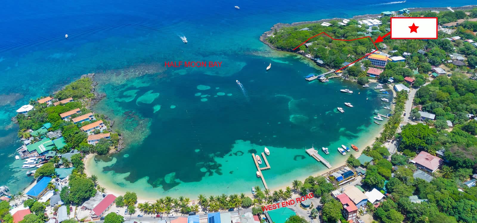 Waterfront Dive Resort for Sale, Half Moon Bay, Roatan 7th Heaven
