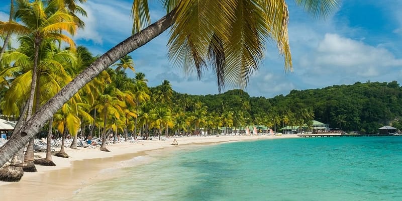 Beautiful beach in the Caribbean