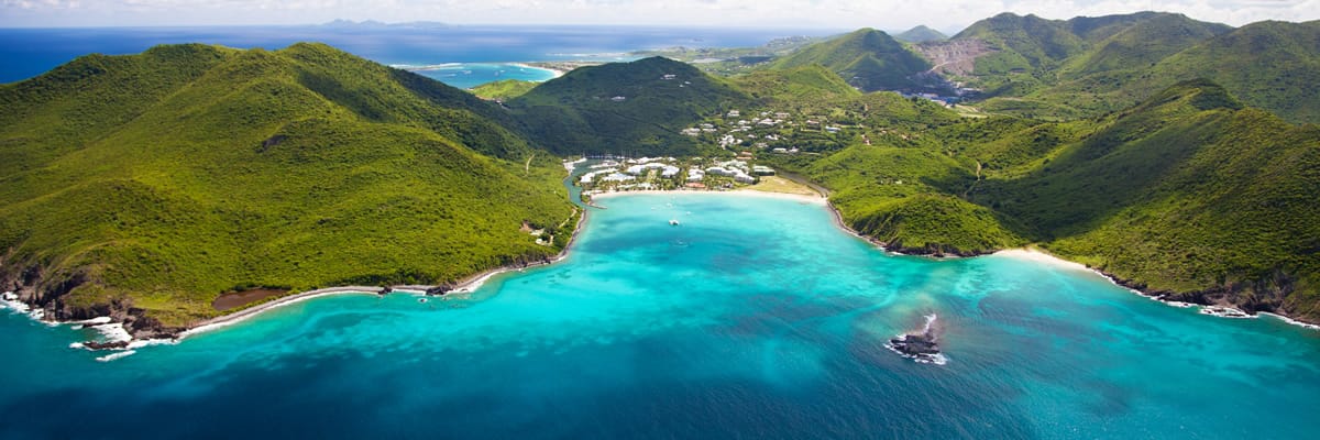 Aerial view of St Maarten