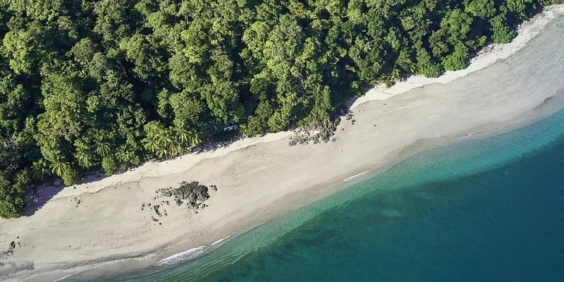 Beautiful beach in Panama - aerial view