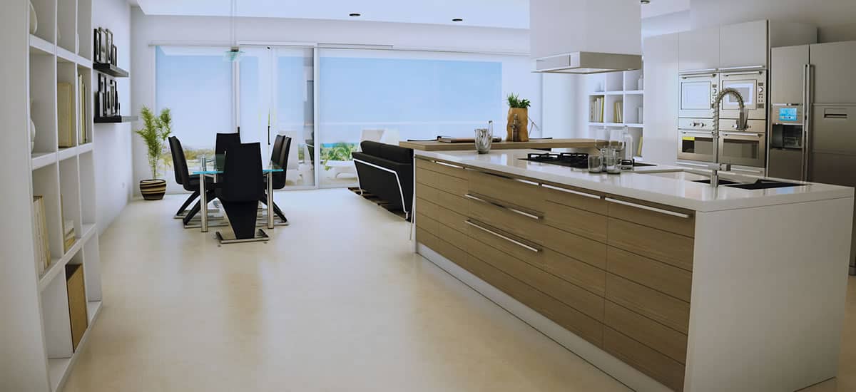 Stunning open plan, contemporary kitchens