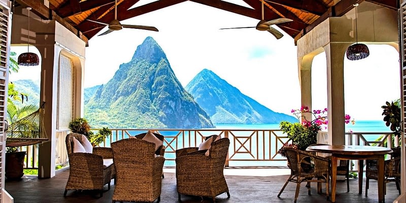 Luxury Caribbean villa for sale in St Lucia with views of the Pitons