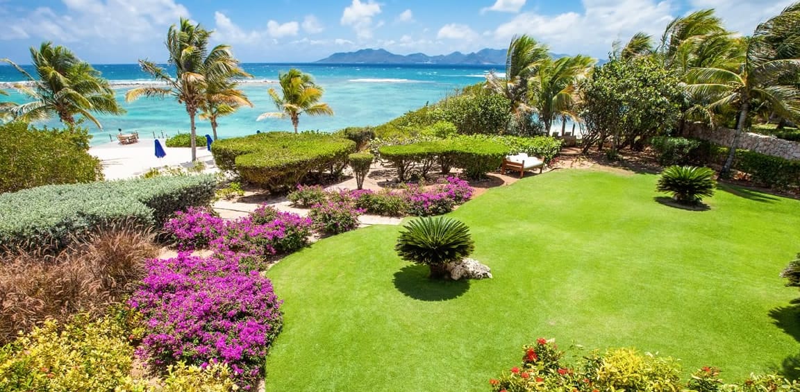 Ultra-luxury beachfront home for sale, Little Harbour, Anguilla - garden