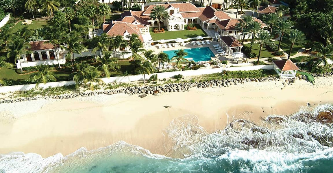 Luxury beachfront Caribbean mansion for sale in Plum Bay, St Martin