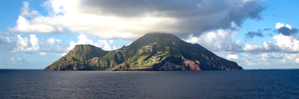 Saba island in the Caribbean