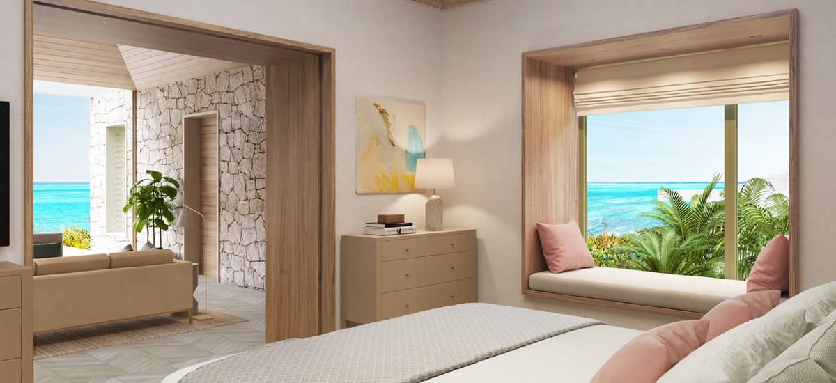 Contemporary interiors boasting breathtaking ocean views
