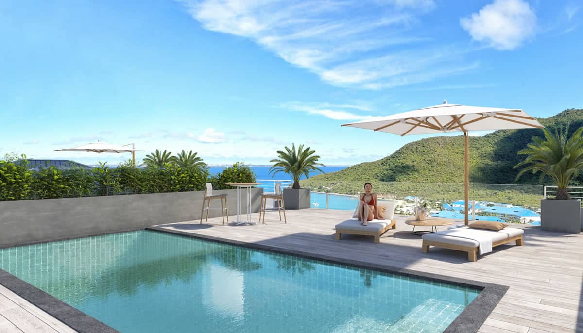 Apartments for sale in French St Martin - pool