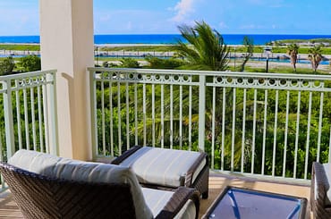 Luxury condos for sale, Great Exuma, Bahamas - terrace & view
