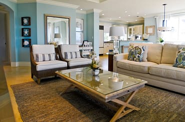 Luxury condos for sale, Great Exuma, Bahamas - living room