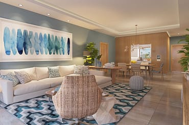 Luxury Beachfront Apartments for Sale, Cap Cana, Dominican Republic - living room