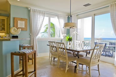 Luxury condos for sale, Great Exuma, Bahamas - dining room
