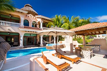 Luxury house for sale, Puerto Aventuras, Riviera Maya, Mexico - pool & house