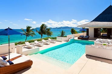 Ultra-luxury beachfront home for sale, Little Harbour, Anguilla - pool & sea view