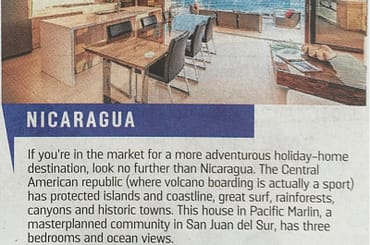 Apartment for sale in Pacific Marlin Nicaragua, featured in The Sunday Times