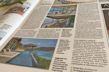 BVI real estate featured in the London Evening Standard, 26 October 2016