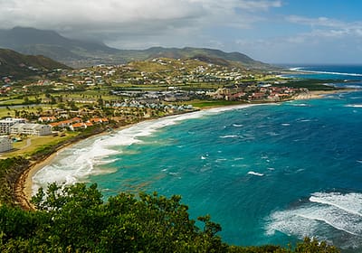 Aerial view of St Kitts