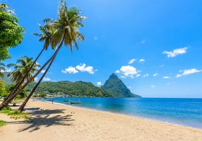 The Pitons in St Lucia