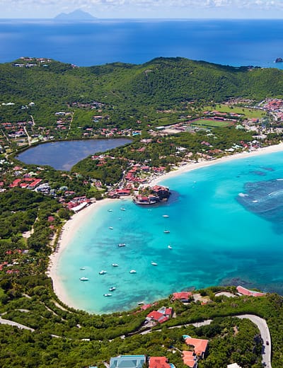 Aerial view of St Barts