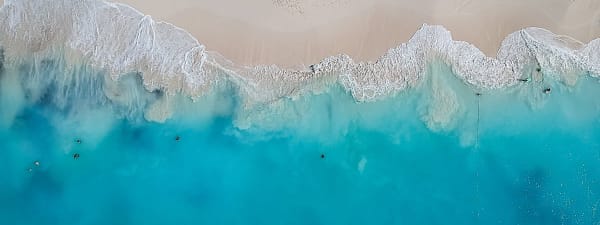 Grace Bay Beach in Providenciales, Turks & Caicos - aerial view