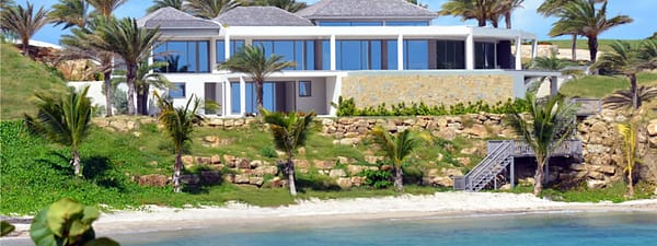 Beachfront home for sale, Antigua - stairs to beach