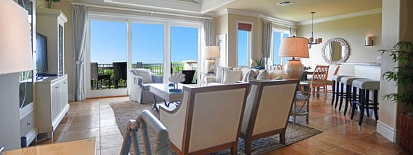 Luxury condos for sale, Great Exuma, Bahamas - living room