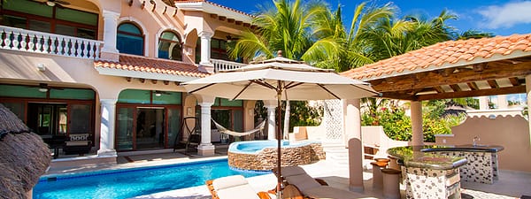 Luxury house for sale, Puerto Aventuras, Riviera Maya, Mexico - pool & house