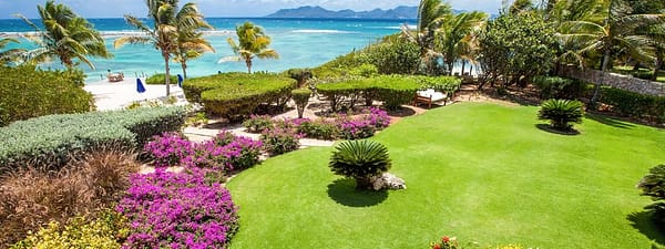 Ultra-luxury beachfront home for sale, Little Harbour, Anguilla - garden