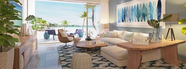 Luxury Beachfront Apartments for Sale, Cap Cana, Dominican Republic - living room