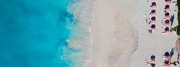 Grace Bay Beach, Providenciales, Turks & Caicos - Aerial View