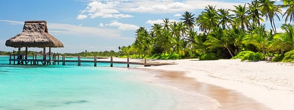 Beautiful beach in Punta Cana in the Dominican Republic