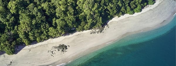 Beautiful beach in Panama - aerial view