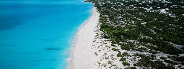 Beautiful Grace Bay Beach on Providenciales in the Turks & Caicos Islands