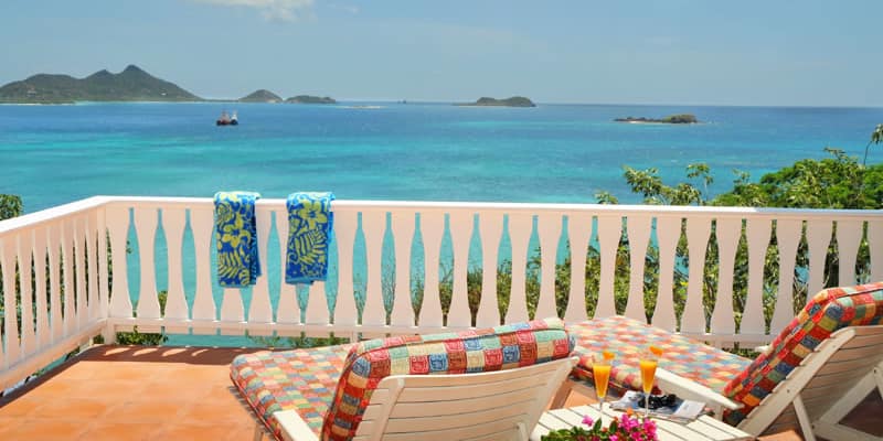 Home for sale, Carriacou, Grenada Grenadines - terrace & sea view