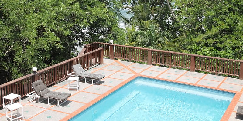 3 bedroom beachfront home for sale in Bacolet, Tobago - pool