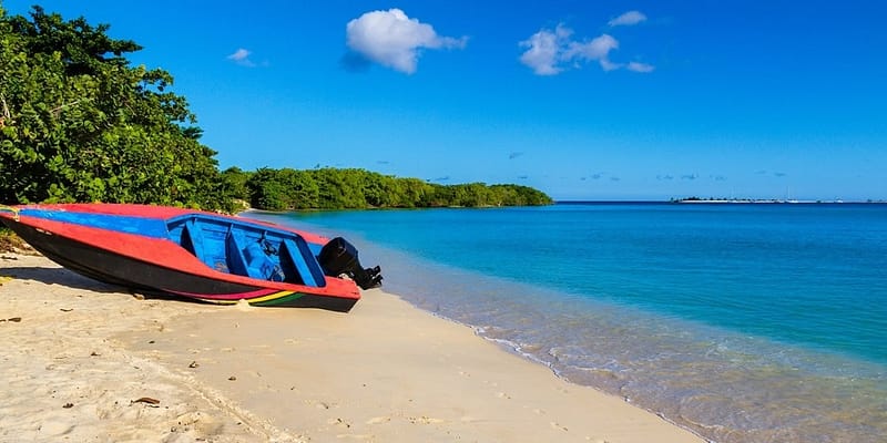Paradise Beach, Carriacou in the Grenada Grenadines