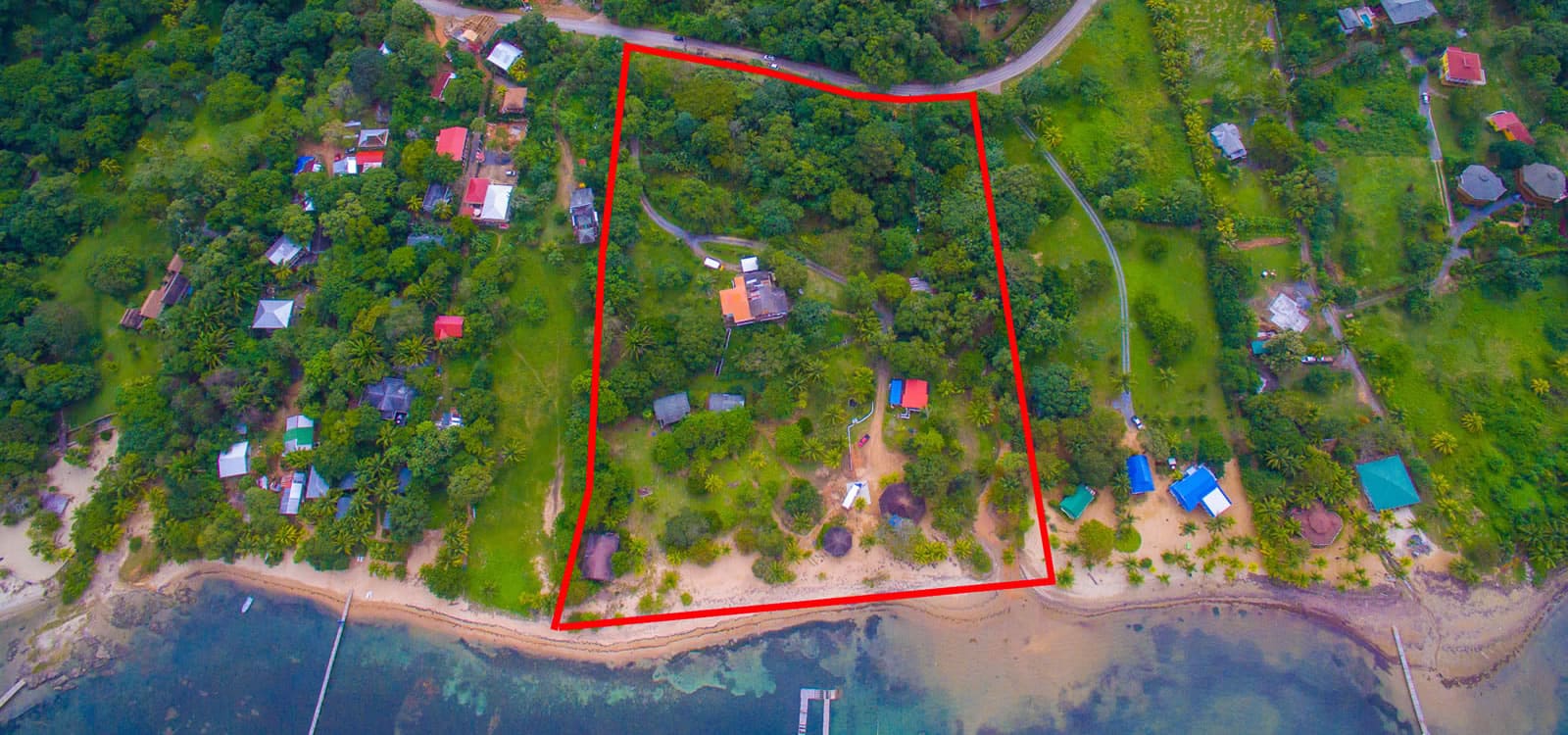 6 Acres of Beachfront Land for Sale, Sandy Bay, Roatan 7th Heaven