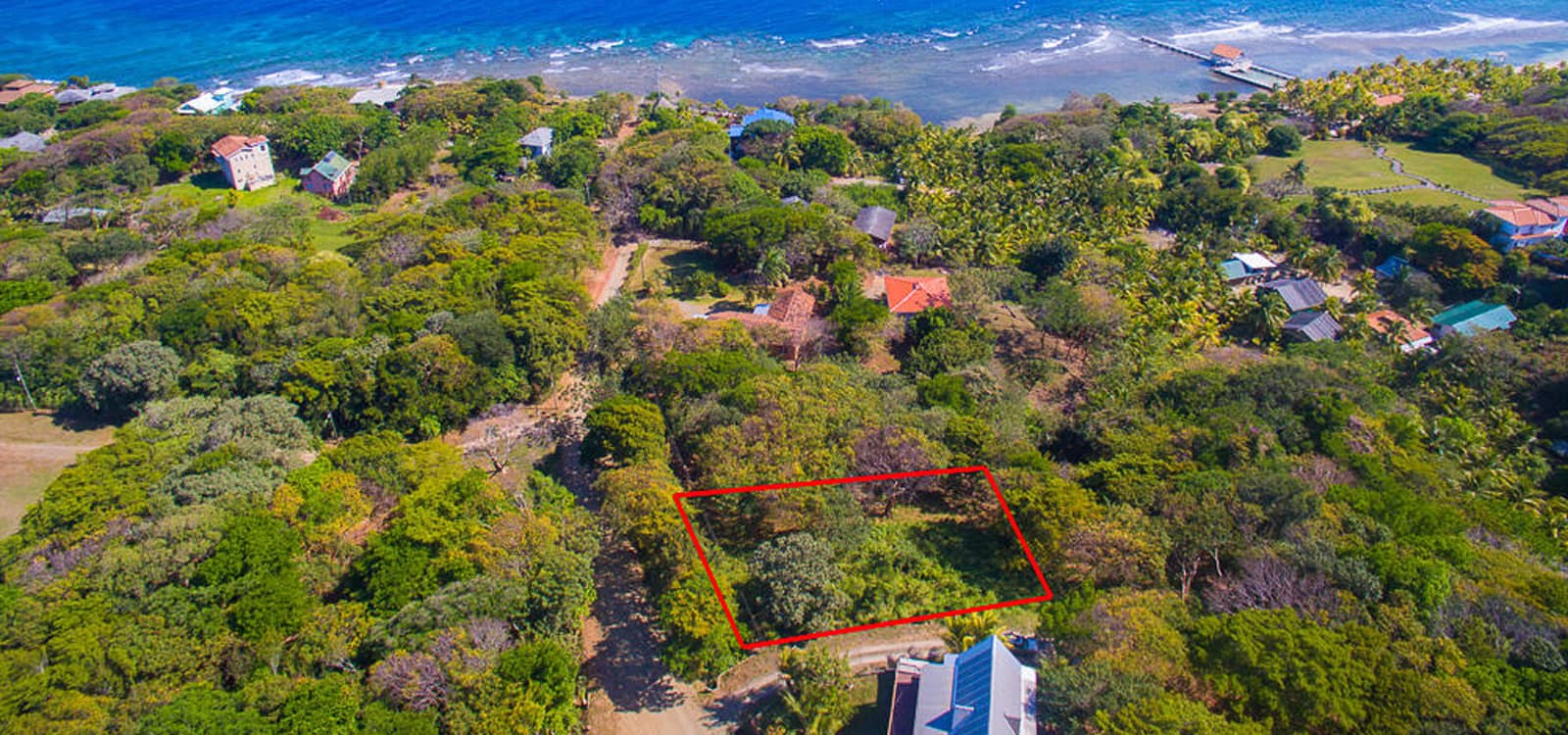 0.21 Acre OceanView Lot for Sale, First Bight, Roatan 7th Heaven