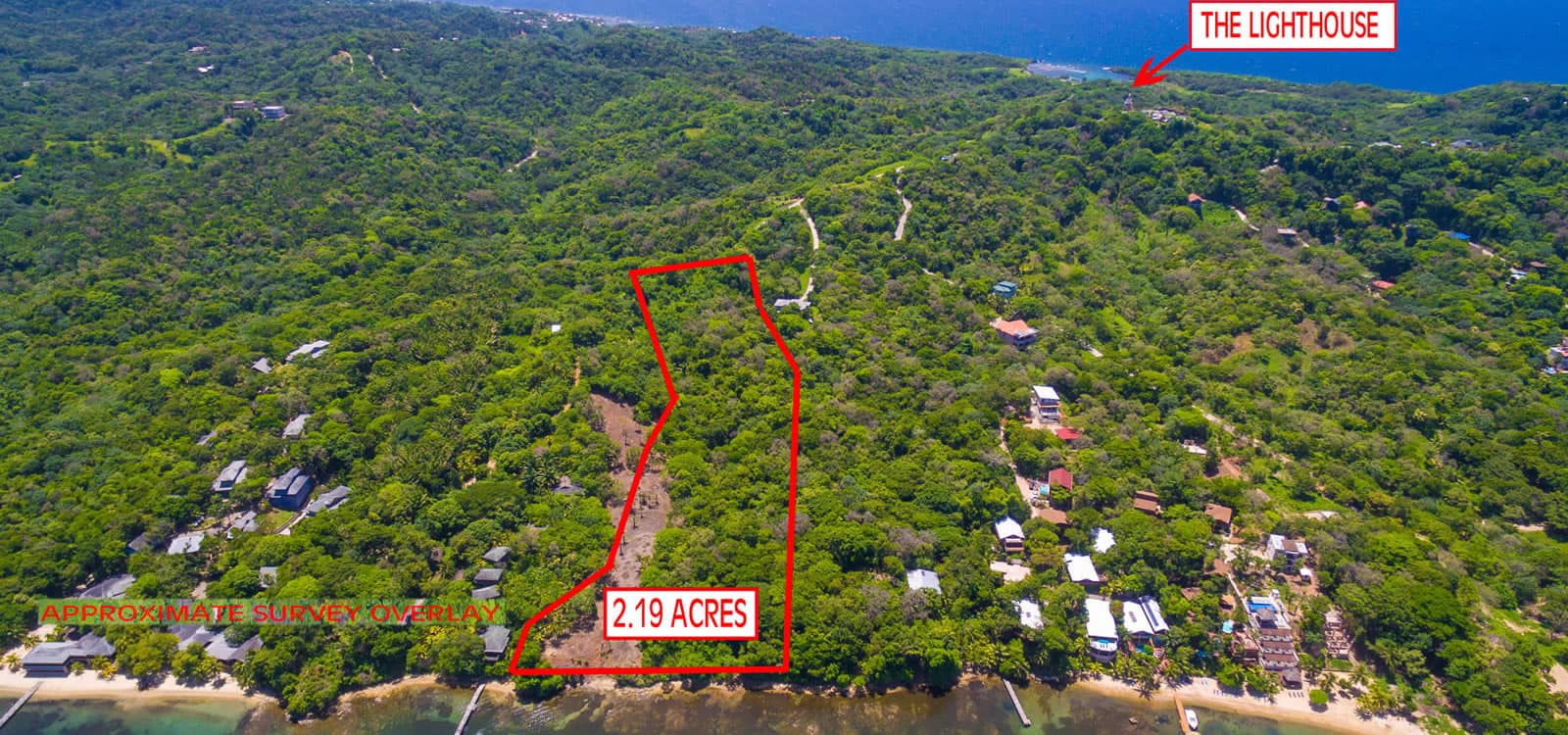 2.19 Acres of Beachfront Land for Sale, West Bay, Roatan 7th Heaven