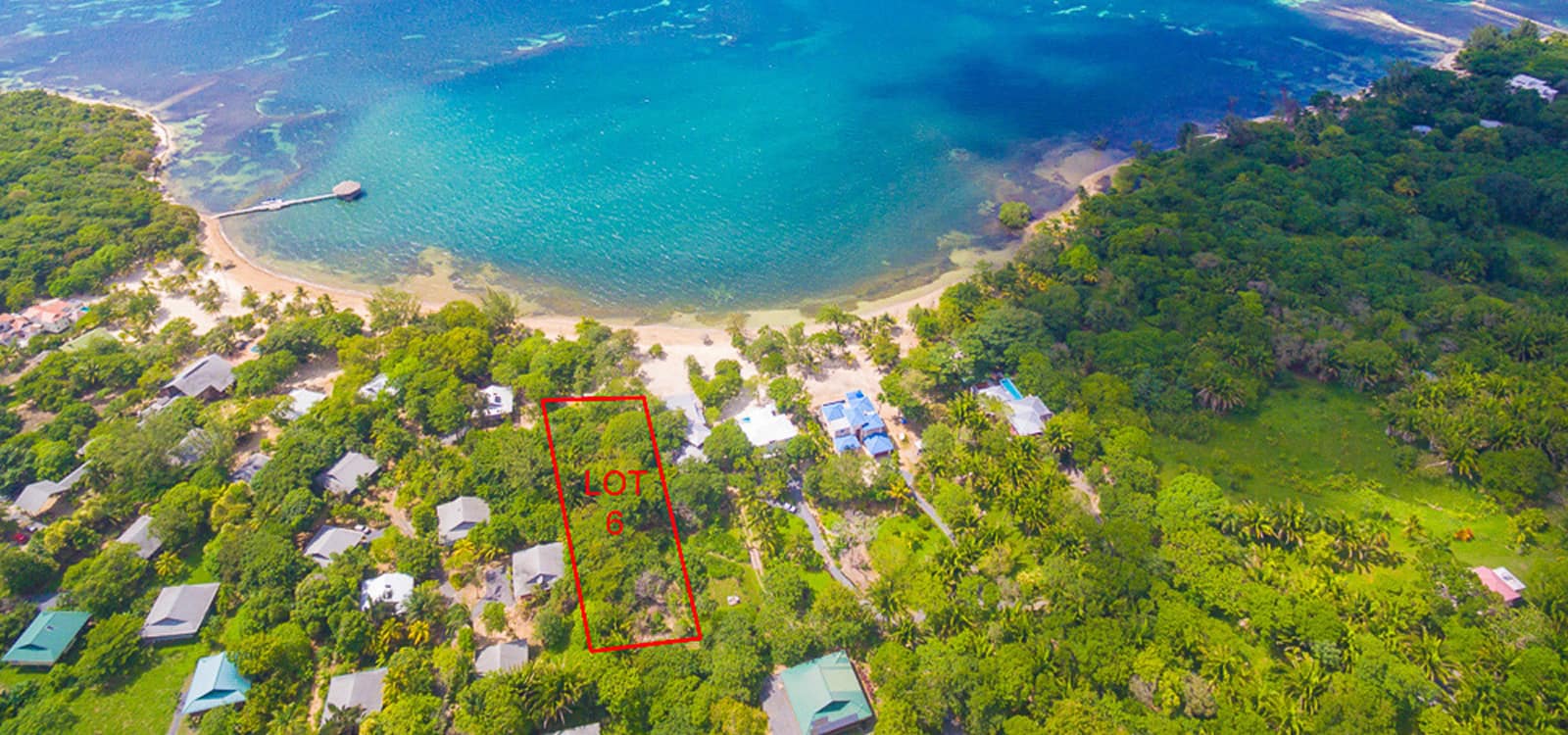 0.72 Acres of Beachfront Land for Sale, Palmetto Bay, Roatan 7th