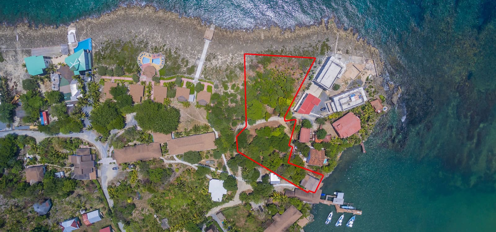 1 Acres of Waterfront Land for Sale, West End, Roatan 7th Heaven