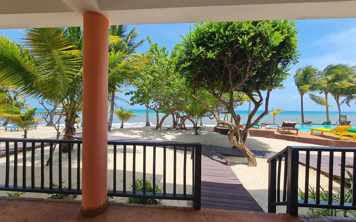 Beachfront condo for sale at Robert’s Grove Beach Resort in Placencia, Belize