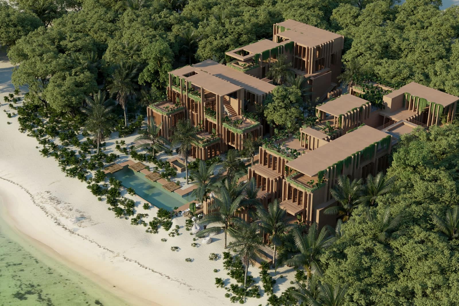 2 Bedroom Beachfront Penthouse for Sale, Tankah, Tulum, Quintana Roo