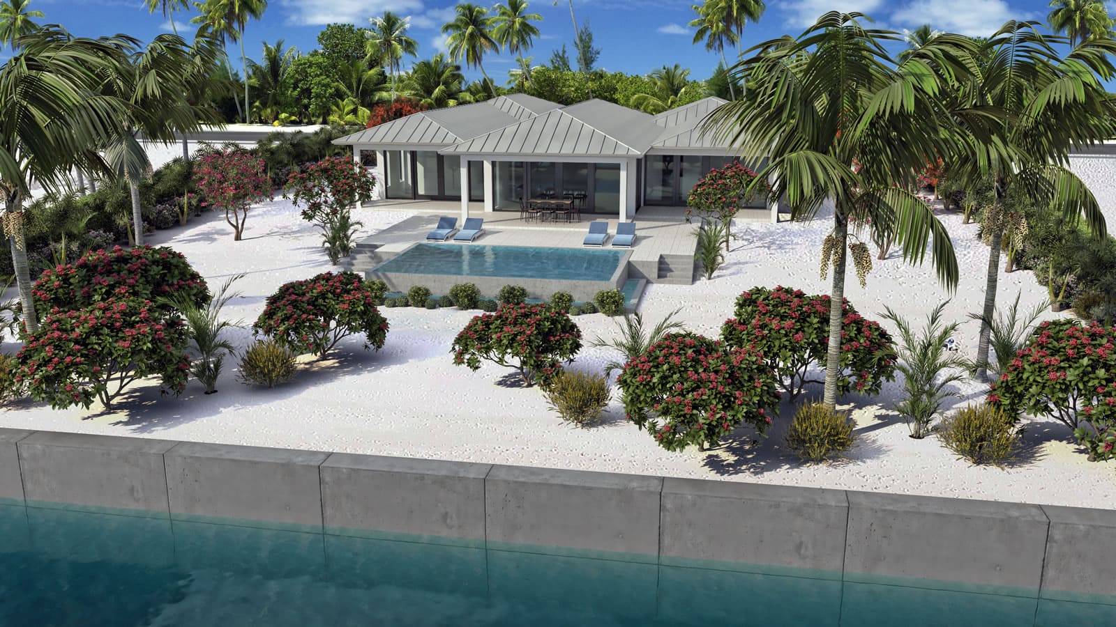 New 2 Bedroom Canal Front Villa for Sale, North Caicos Yacht Club