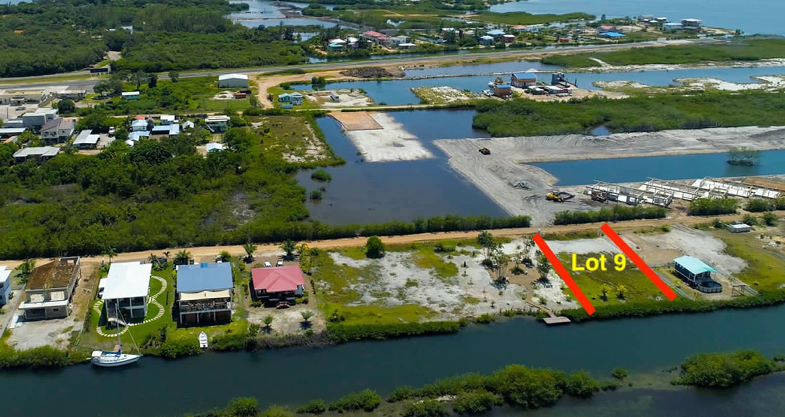 0.2 Acre Waterfront Lot for Sale, Vista Cove, Placencia, Belize 7th Heaven Properties